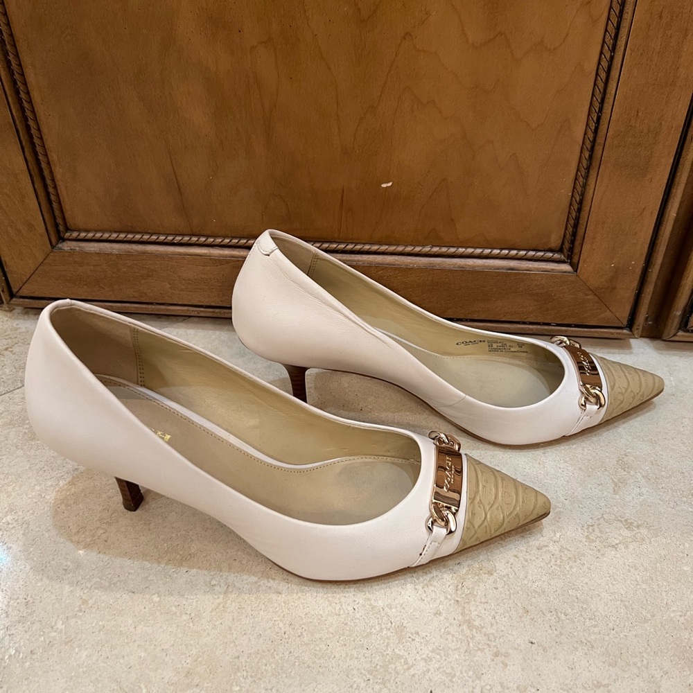 Coach Heels with Chain Link